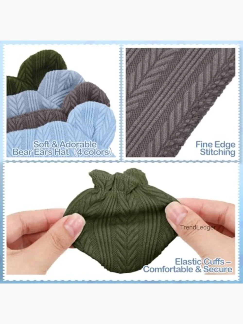 4 Cotton Baby Swaddle Blankets Set with Hats & Mittens Newborn Photography Props